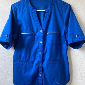 Jaanuu Royal Blue Scrub Top